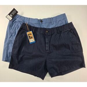 Bear Bottom Shorts 5.5" Blue Inseam Elastic Waistband Stretch XXL Mens LOT OF 2
